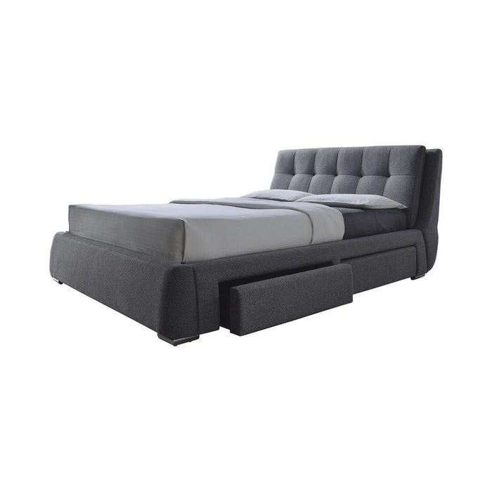 Fenbrook Eastern King Tufted Upholstered Storage Bed Grey image