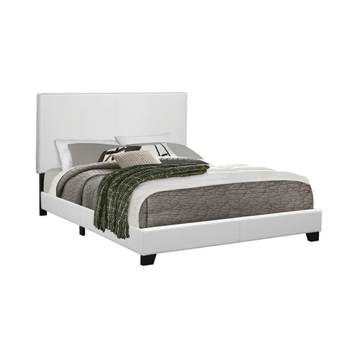 Mauve Queen Upholstered Bed White image