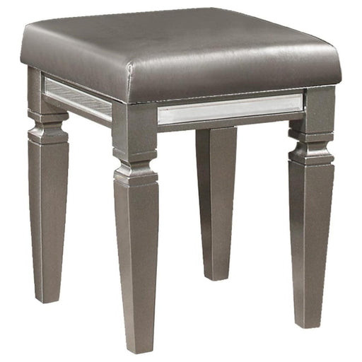 Homelegance Tamsin Vanity Stool in Silver Grey Metallic 1616-14 image