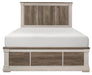 Arcadia Full Panel Bed in White & Weathered Gray 1677F-1* image