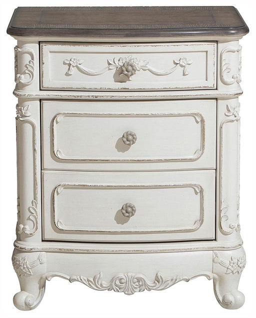 Homelegance Cinderella Night Stand in Antique White with Grey Rub-Through 1386NW-4 image