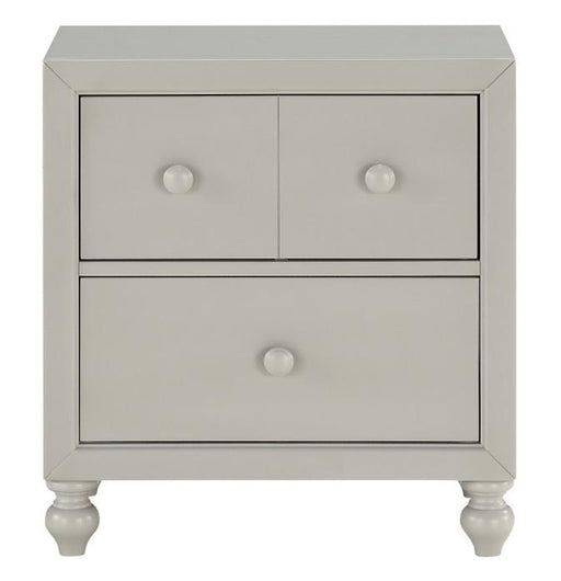 Homelegance Wellsummer 2 Drawer Nightstand in Gray 1803GY-4 image