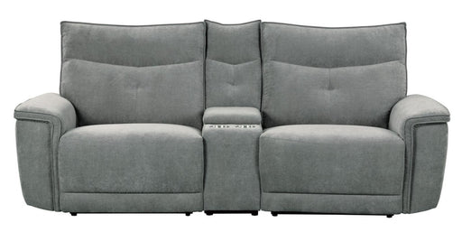 Homelegance Furniture Tesoro Power Double Reclining Loveseat in Dark Gray 9509DG-2CNPWH* image